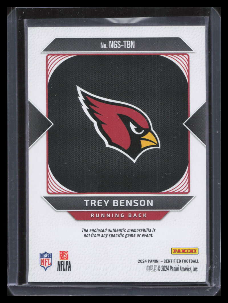 2024 Certified New Generation Mirror Purple 19 Trey Benson Rookie Patch 7/10