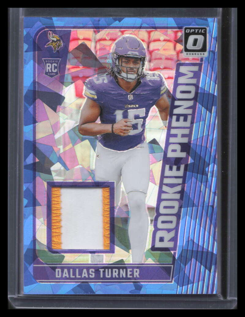 2024 Donruss Optic Rookie Phenoms Ice 11 Dallas Turner Rookie Patch 9/49