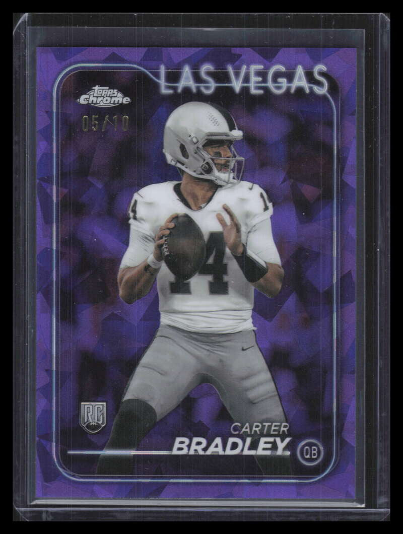 2024 Topps Chrome Sapphire Purple Refractor 272 Carter Bradley Rookie 5/10