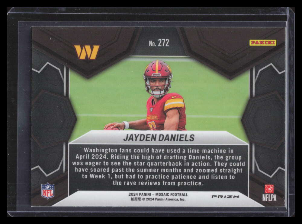 2024 Panini Mosaic Green Refractor 272 Jayden Daniels DEB RC NFL Debut 153118