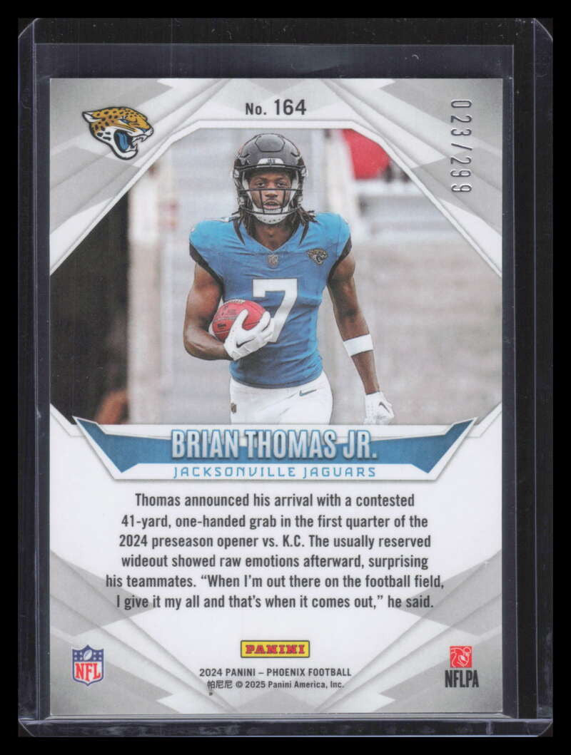 2024 Panini Phoenix Red Fade 164 Brian Thomas Jr. Rookie 23/299