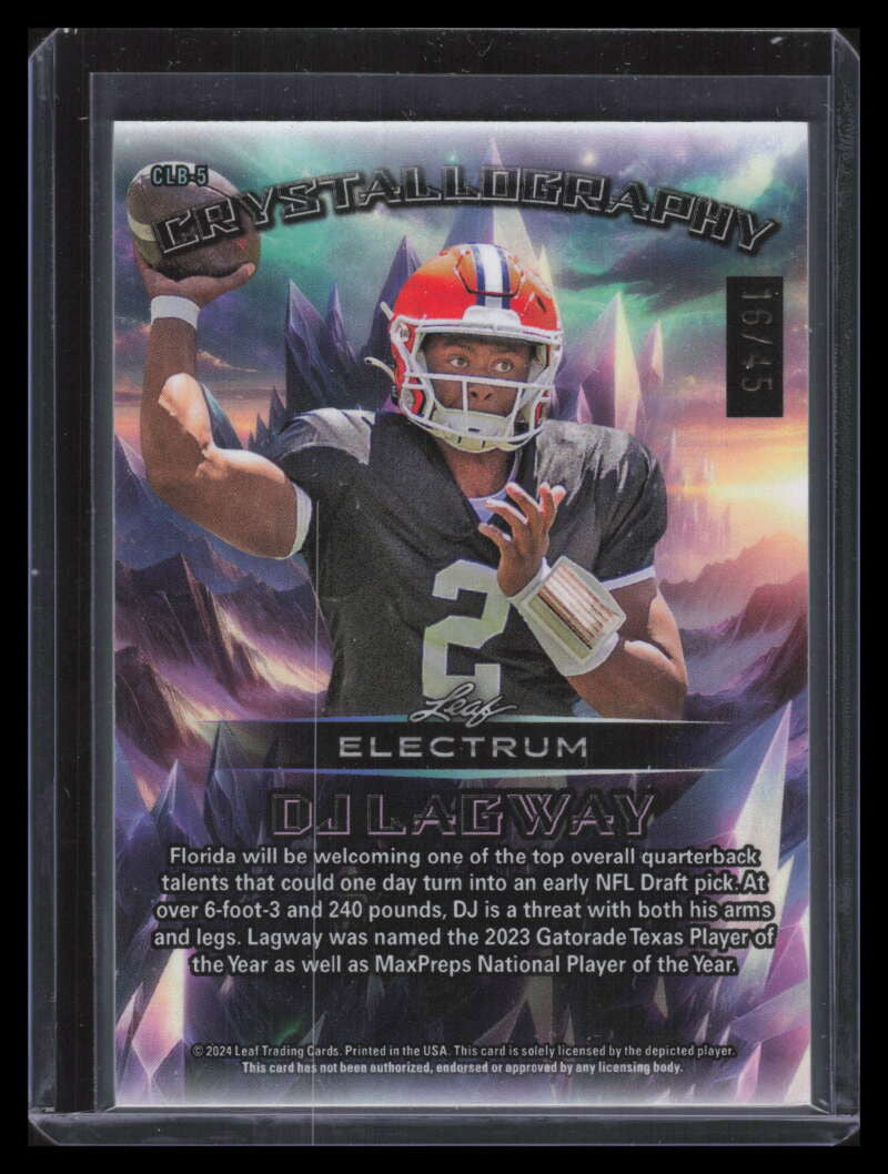 2024 Leaf Electrum Crystallography Bronze Sparkle clb5 DJ Lagway Rookie 16/45