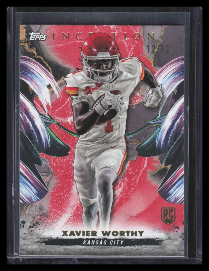 2024 Topps Inception Red 172 Xavier Worthy 12/75