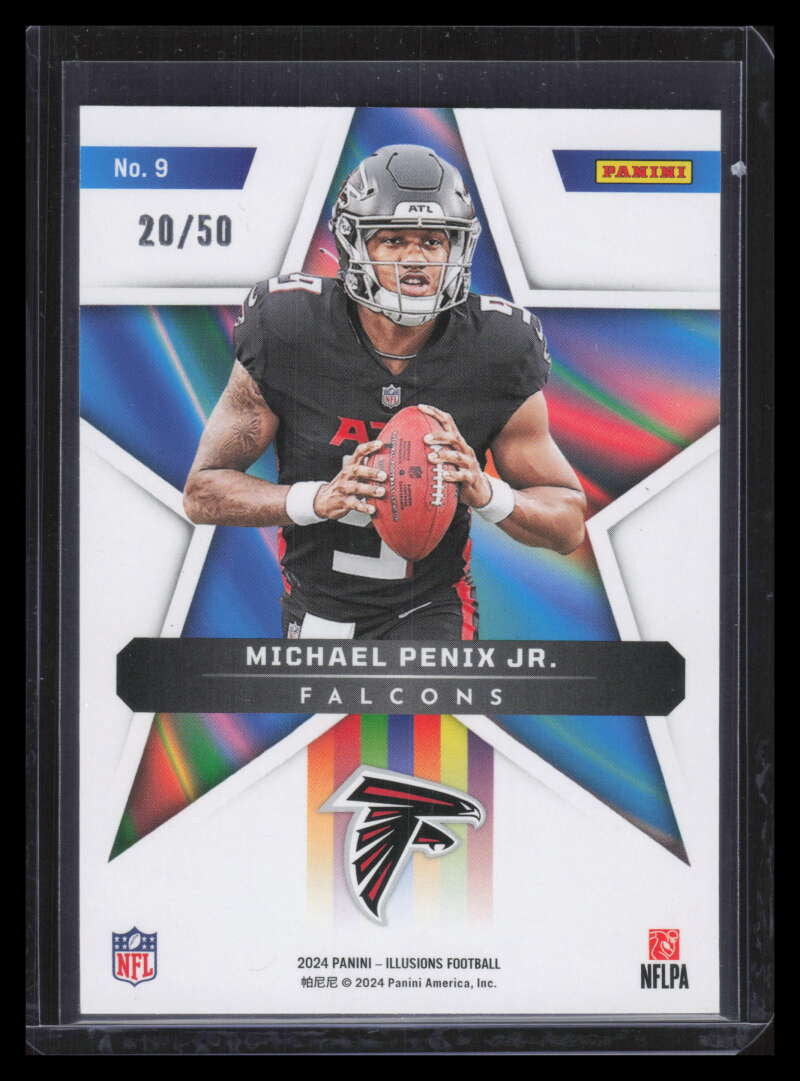 2024 Panini Illusions Shining Stars Purple 9 Michael Penix Jr. Rookie 20/50
