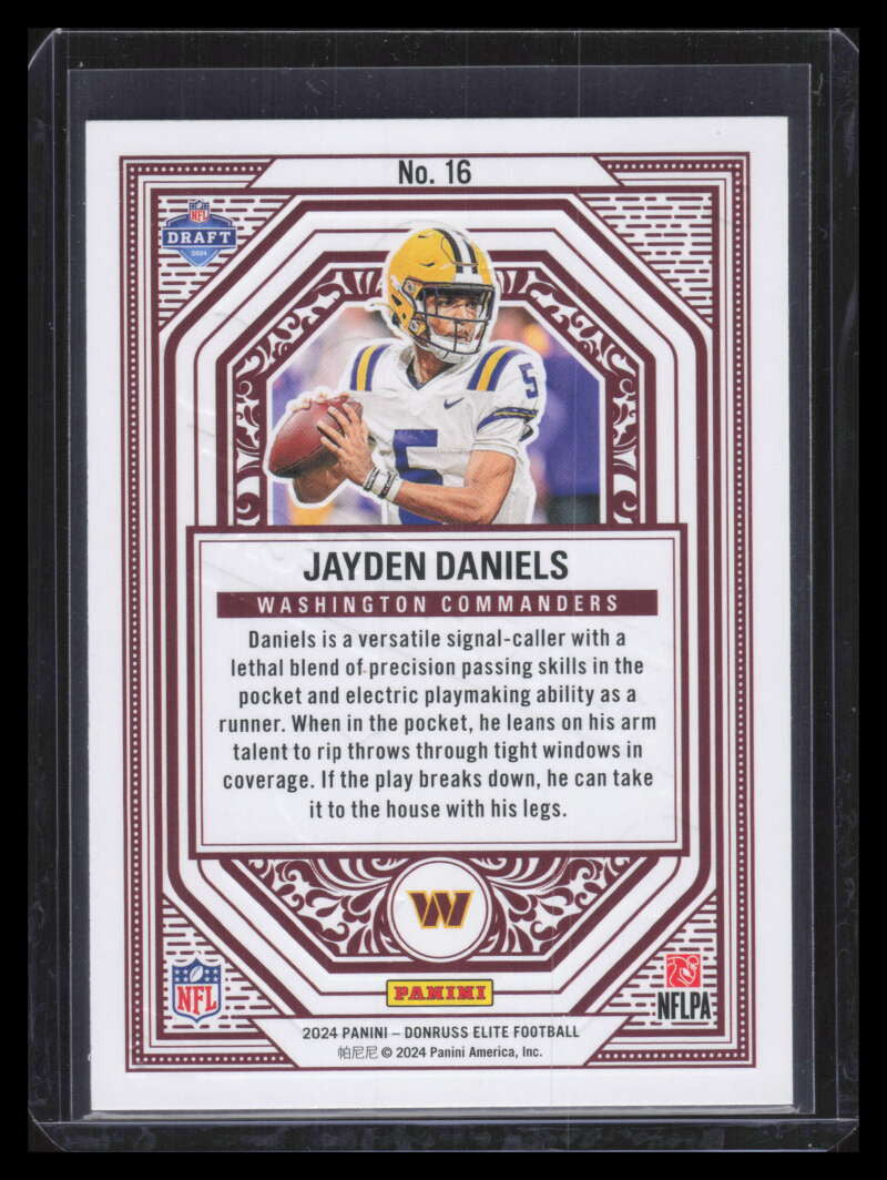2024 Elite Rookie on Deck 16 Jayden Daniels Rookie