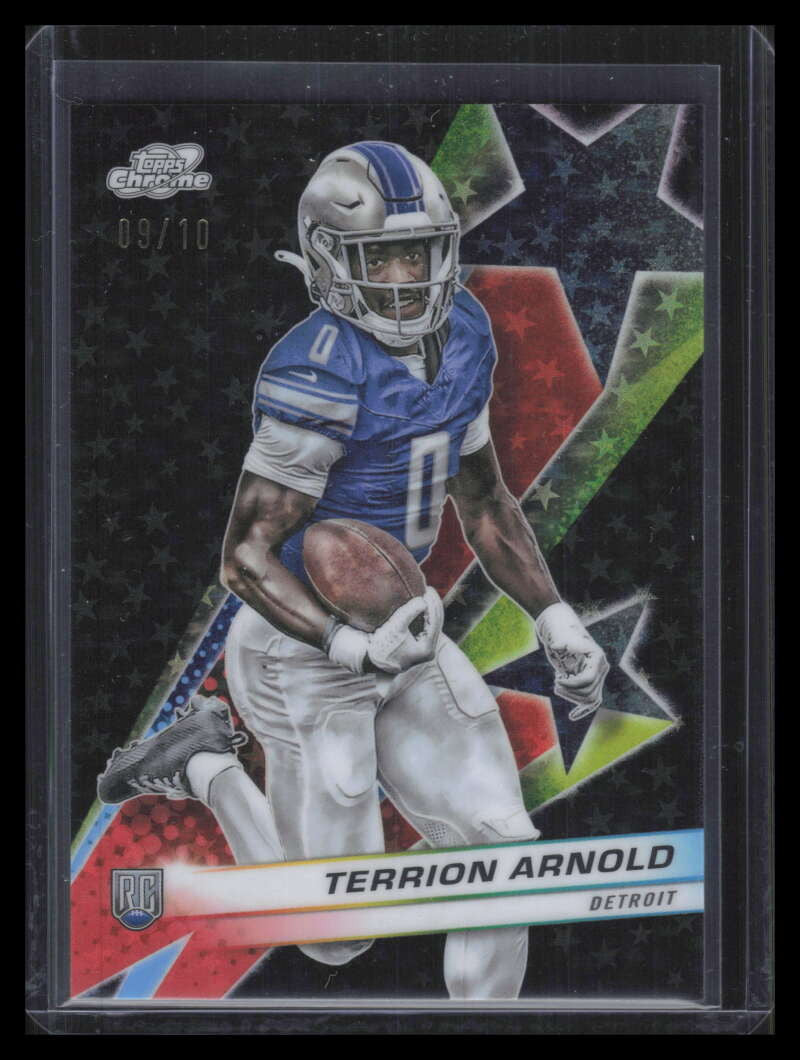 2024 Topps Cosmic Chrome Black Eclipse Refractor 298 Terrion Arnold STAR RC 9/10