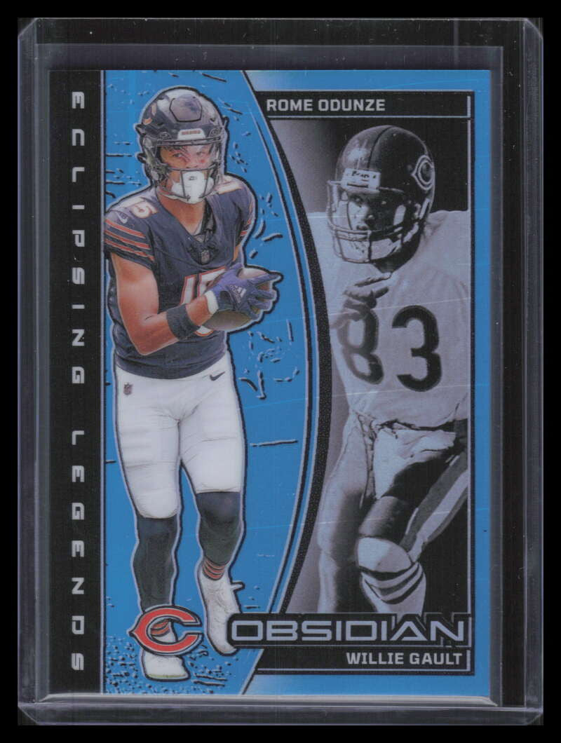2024 Panini Obsidian Eclipsing Legends Blue 11 Willie Gault Rome Odunze RC 24/25