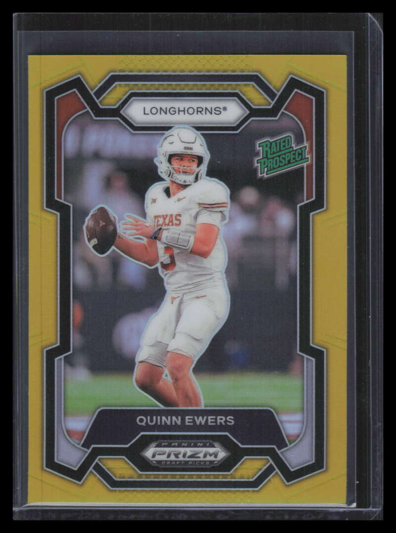 2024 Panini Prizm Draft Picks Prizms Gold Refractor 191 Quinn Ewers Rookie 6/10