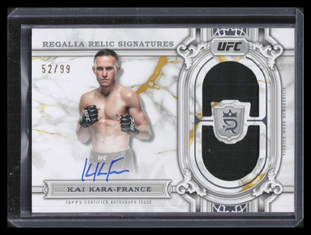 2024 Topps Royalty UFC Regalia Signatures Kai Kara-France Dual Relic Auto 52/99