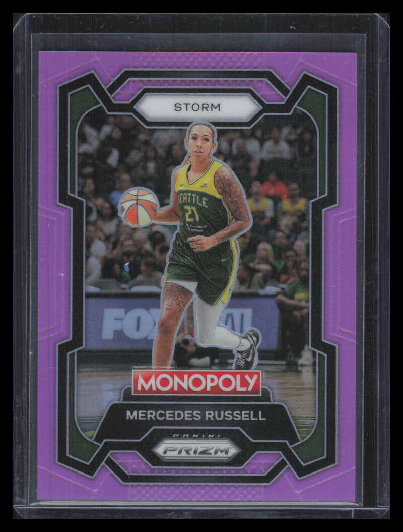 2024 Panini Prizm Monopoly WNBA Pink Refractor 46 Mercedes Russell 143/149