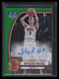 2024-25 Bowman Chrome U Autographs Green Refractor Kayleigh Heckel RC Auto 32/99