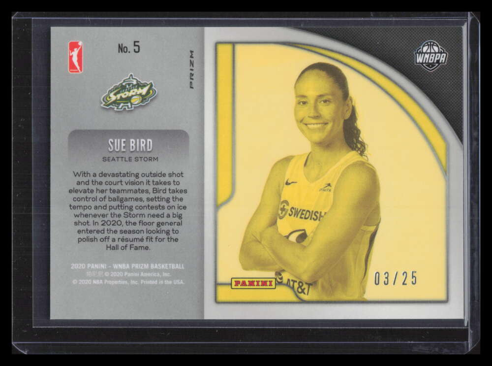 2020 Panini Prizm WNBA Get Hyped Prizms Mojo Refractor 5 Sue Bird 3/25