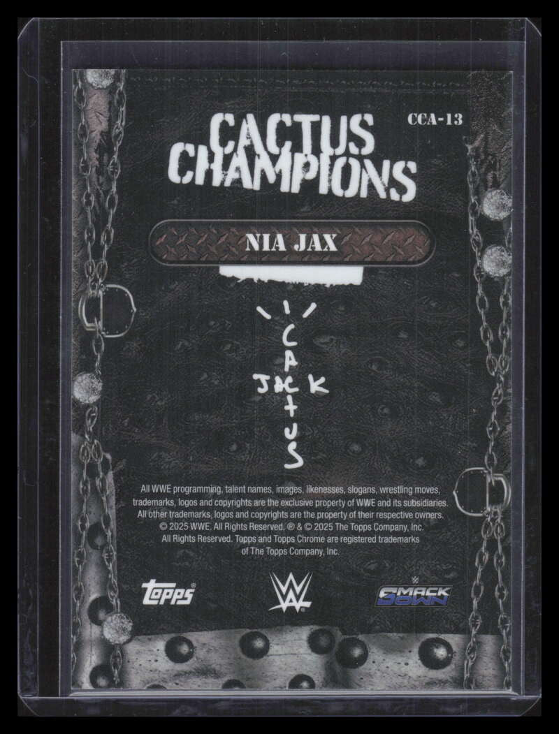 2025 Topps Chrome WWE Cactus Jack x WrestleMania Cactus Champions cca13 Nia Jax