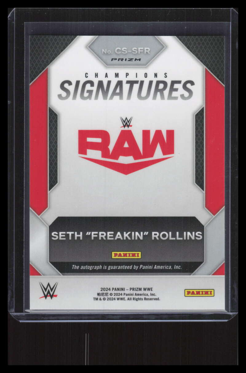 2024 Panini Prizm WWE Champion Signatures Prizms Green Seth Freakin Rollins Auto