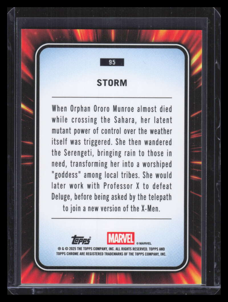 2025 Topps Chrome Marvel Human Torch Refractor 95 Storm 38/39