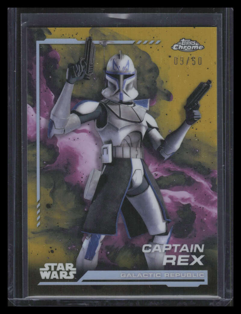 DELETE 167093 2024 Topps Chrome Star Wars Gold Refractor 137 Captain Rex 9/50