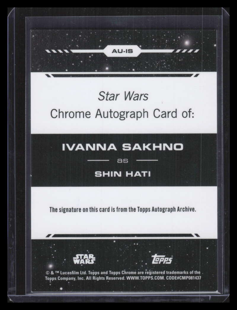 2024 Topps Chrome Star Wars Autographs Refractor AUIS Ivanna Sakhno Auto 37/199