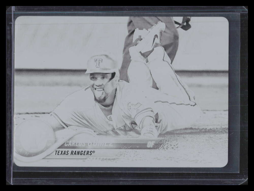 SOLD 180235 2018 Topps Printing Plate Black 447 Carlos Gomez 1/1