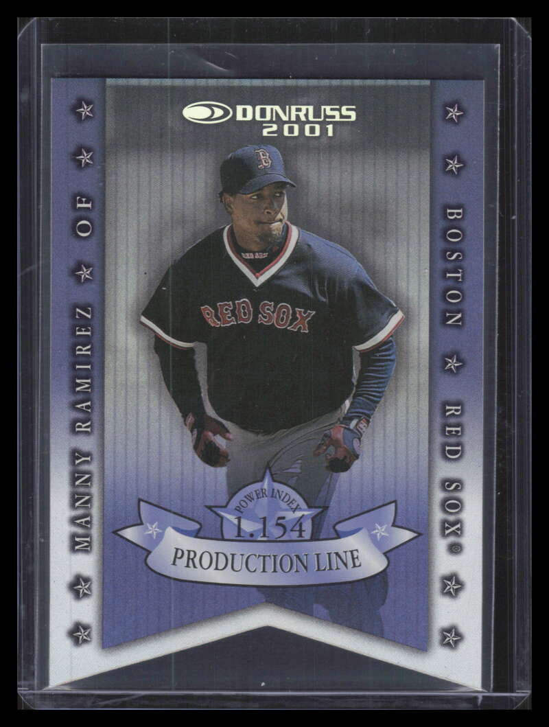DELETE 168020 2001 Donruss Production Line Die Cuts pl42 Manny Ramirez PI 31/100