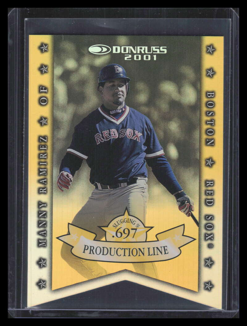 DELETE 168021 2001 Donruss Production Line Die Cuts pl22 Manny Ramirez SLG 68/100