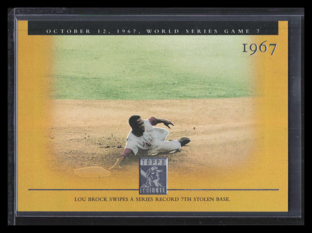 DELETE 168066 2003 Topps Tribute World Series Gold 147 Lou Brock FC 87/100 Fall Classic