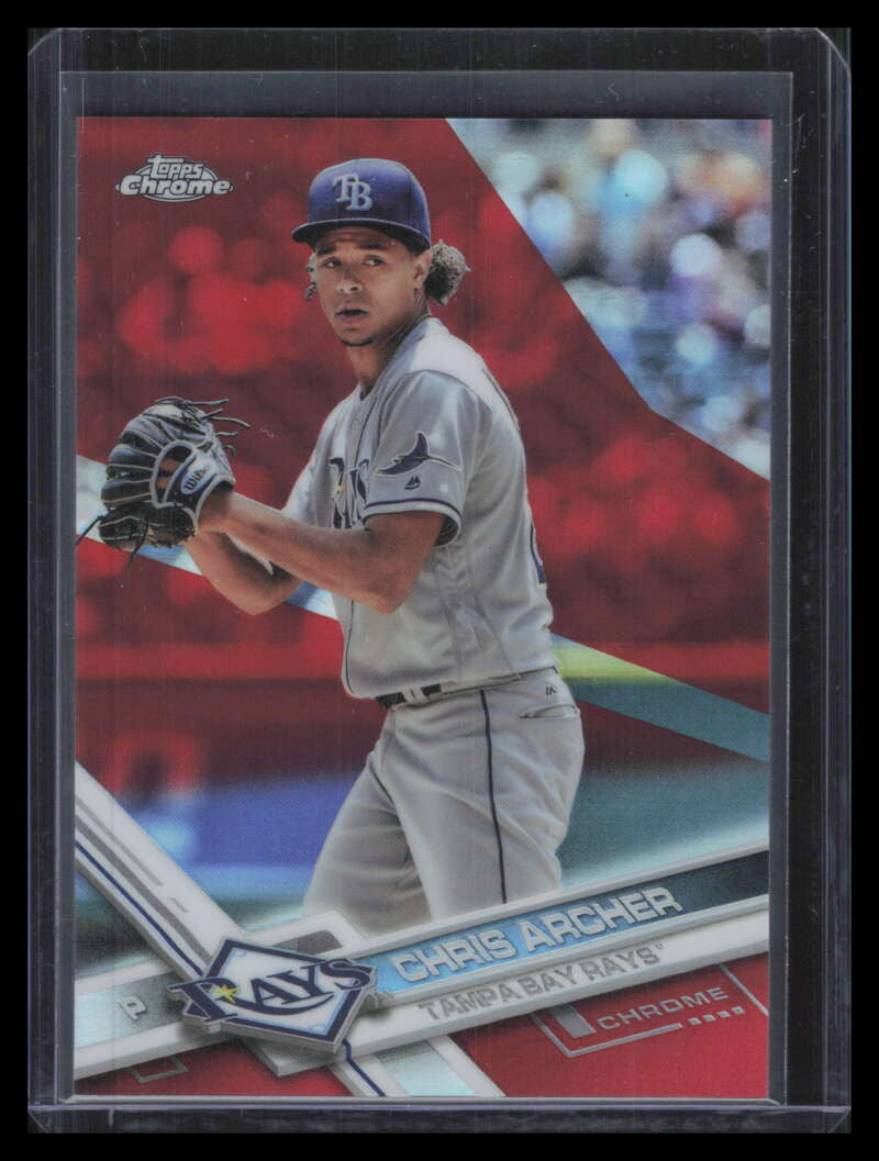SOLD 179661 2017 Topps Chrome Red Refractor 177 Chris Archer 2/5