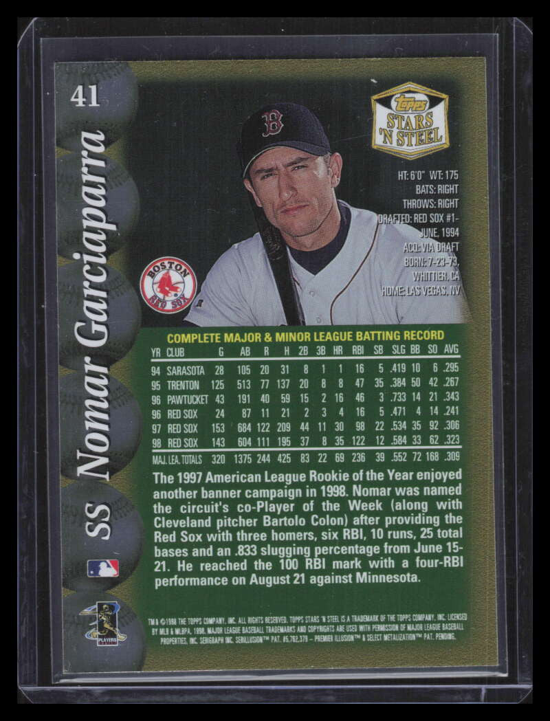 DELETE 168071 1999 Topps Stars 'N Steel Gold 41 Nomar Garciaparra