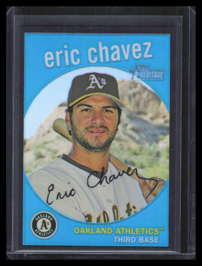 DELETE 168088 2008 Topps Heritage Chrome Black Refractor c133 Eric Chavez 38/59