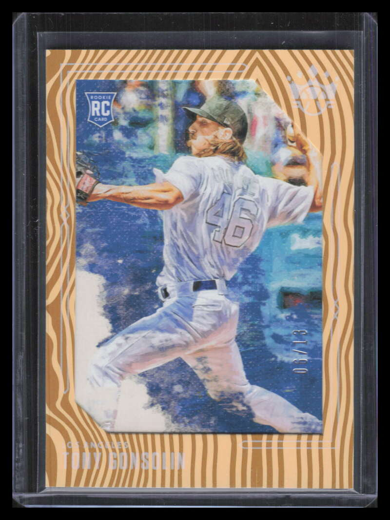 DELETE 168117 2020 Diamond Kings Wood Frame 62 Tony Gonsolin Rookie 6/13
