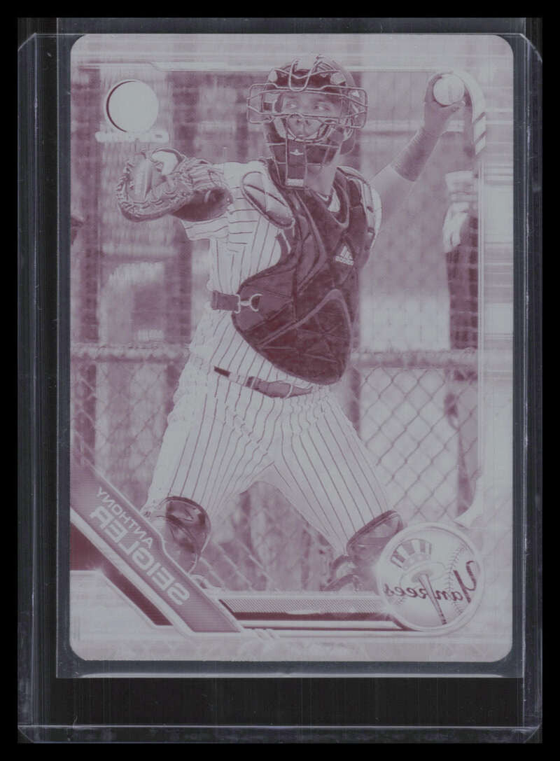DELETE 168124 2019 Bowman Chrome Prospects Printing Plate Magenta bcp46 Anthony Seigler RC 1/1