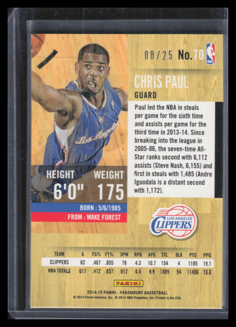 DELETE 168233 2014-15 Paramount 70 Chris Paul SP 8/25