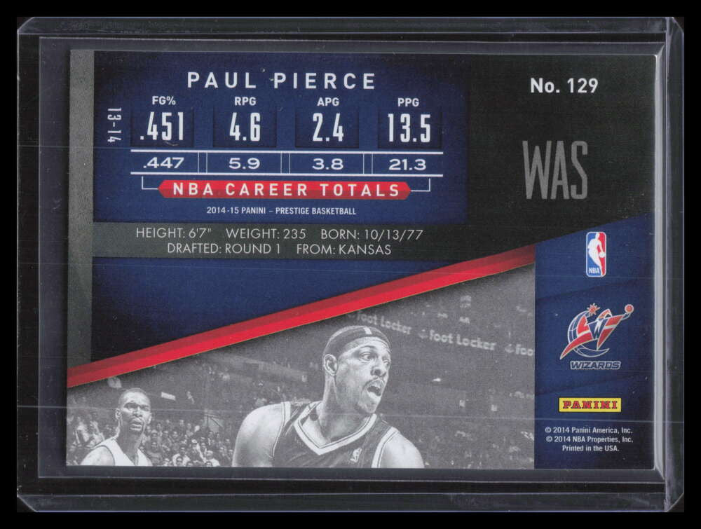 DELETE 168235 2014-15 Prestige Premium Bonus Shots Gold 129 Paul Pierce 5/10