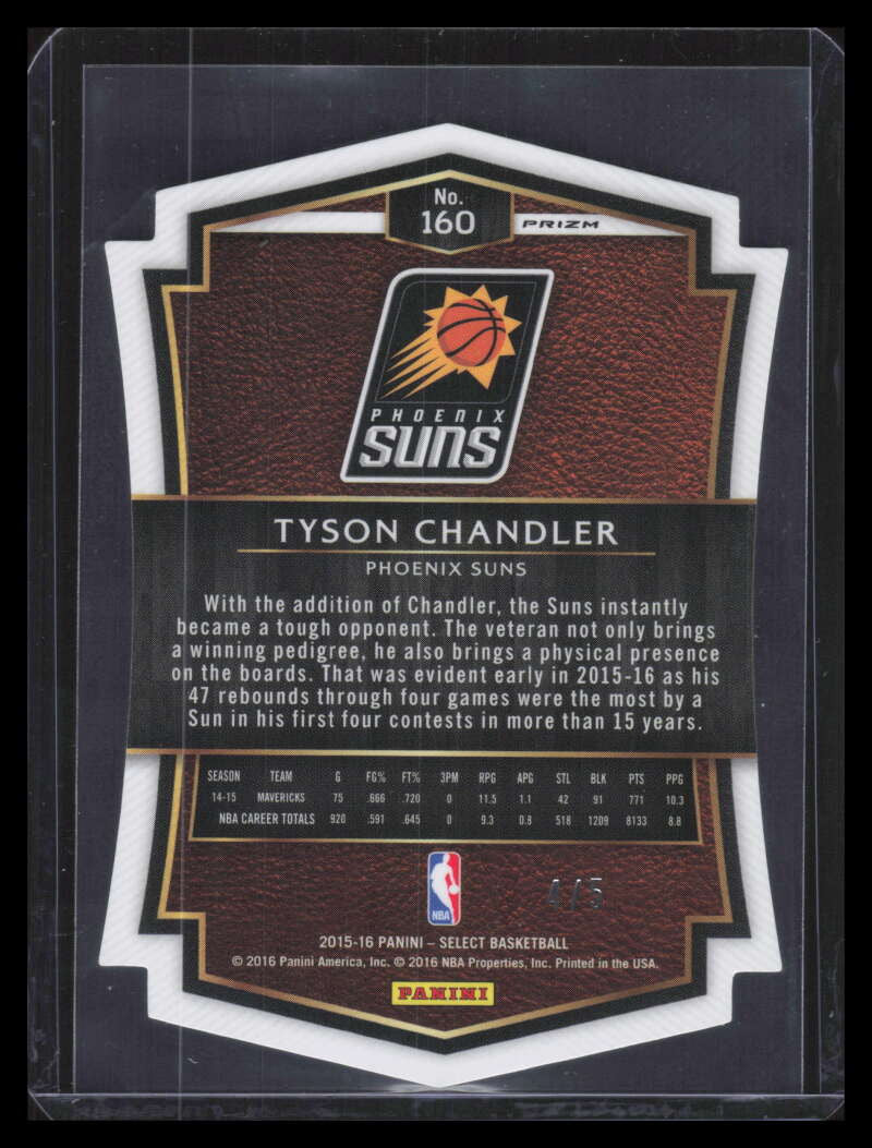 DELETE 168239 2015-16 Select Prizms Green Refractor 160 Tyson Chandler PRE 4/5 Premier
