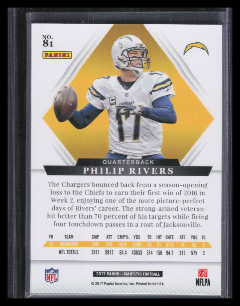 DELETE 168988 2017 Panini Majestic Green 81 Philip Rivers 2/5