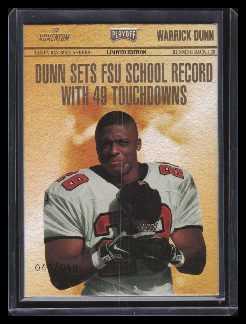 DELETE 168990 1998 Playoff Momentum Headliners Gold 5 Warrick Dunn 40/49