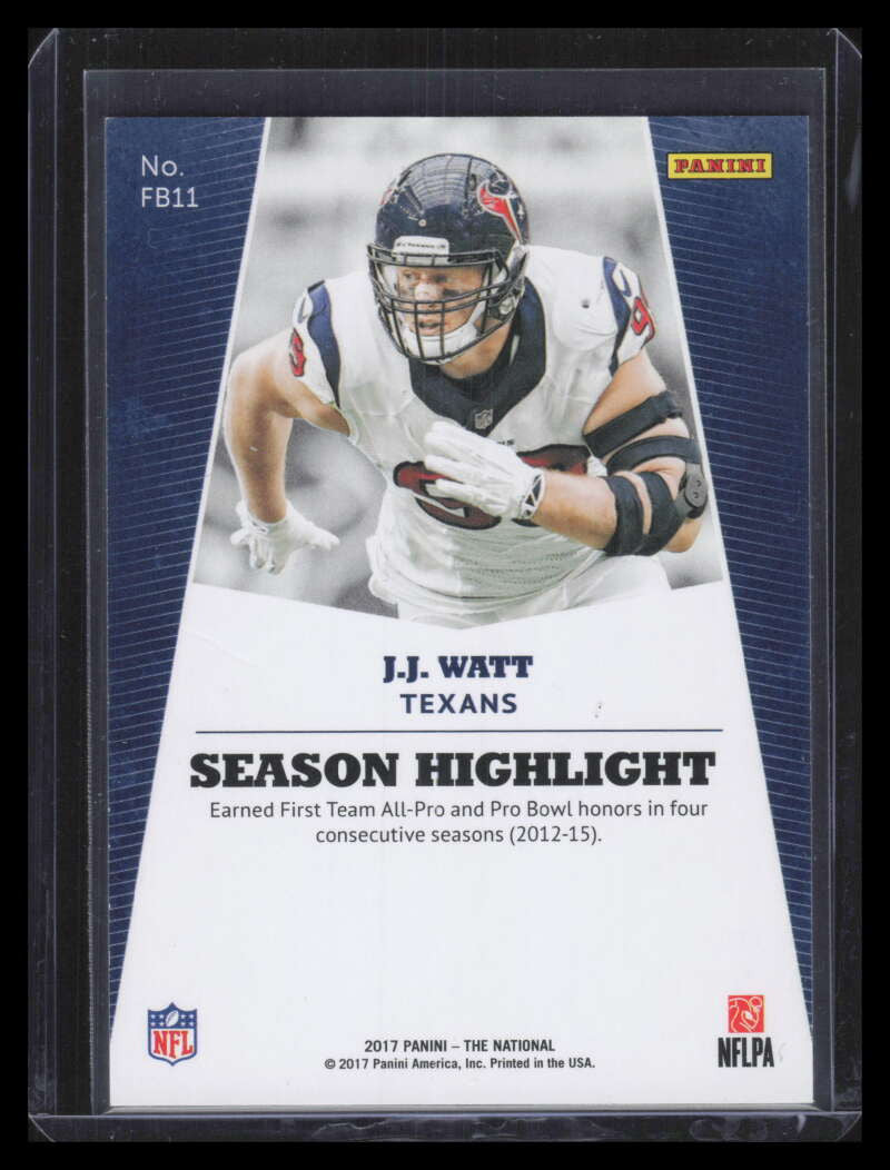 DELETE 169001 2017 Panini National Convention Pyramids fb11 J. J. Watt 7/10