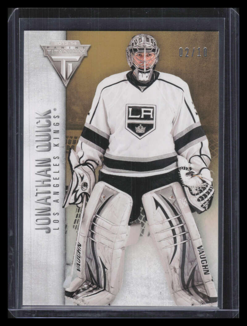 SOLD 179628 2013-14 Panini Titanium Retail Gold 53 Jonathan Quick 2/10