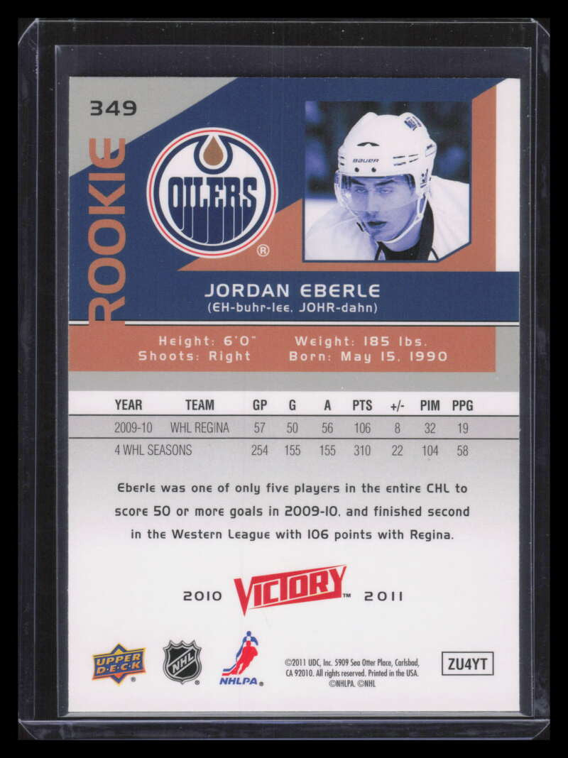 DELETE 169453 2010-11 Upper Deck Victory Black 349 Jordan Eberle Rookie