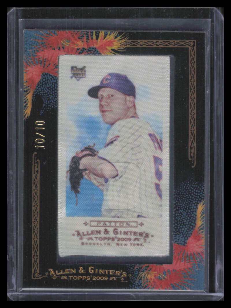 DELETE 169643 2009 Topps Allen and Ginter Mini Framed Cloth 95 David Patton Rookie 10/10