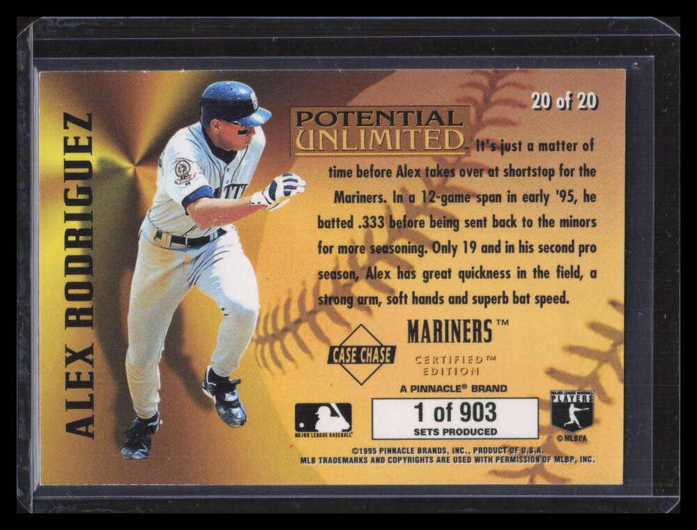 DELETE 170398 1995 Select Certified Potential Unlimited 903 20 Alex Rodriguez /903