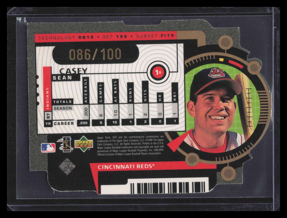 DELETE 170431 1998 UD3 Die Cuts 199 Sean Casey FR 86/100 Future Impact