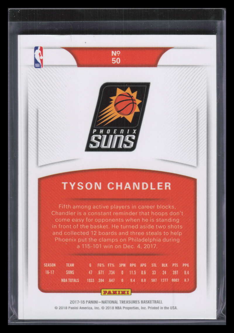 DELETE 170591 2017-18 Panini National Treasures Emerald 50 Tyson Chandler 3/5