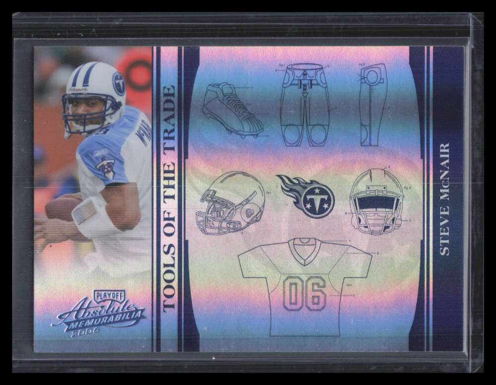 DELETE 171343 2006 Absolute Memorabilia Tools of Trade Blue Spectrum tot125 Steve McNair 8/10