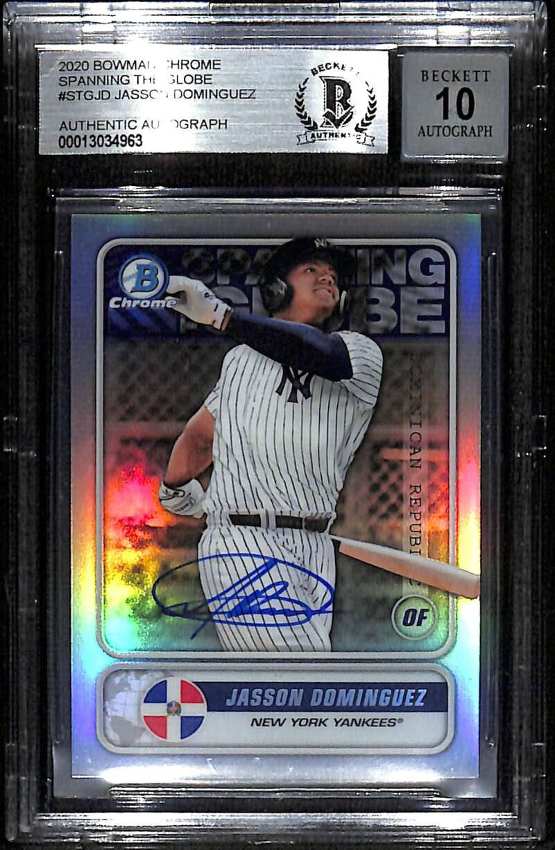 2020 Bowman Chrome Spanning the Globe Jasson Dominguez RC BAS Authentic 10 Auto
