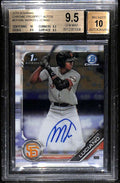 SOLD 171815 2019 Bowman Chrome Prospect Autographs Marco Luciano Rookie Auto BGs 9.5 10