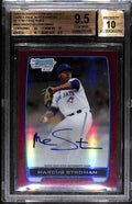2012 Bowman Chrome Draft Red Refractor Marcus Stroman RC Auto 5/5 BGS 9.5 10