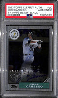2022 Topps Clearly Authentic '87 Autographs Black Jose Canseco Auto 69/75 PSA
