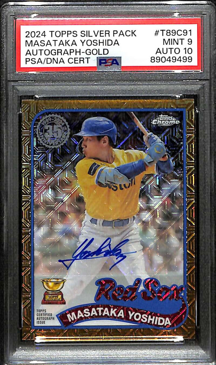 2024 Topps '89 Silver Pack Chrome Gold Refractor Yoshida RC Auto 35/50 PSA 9 10