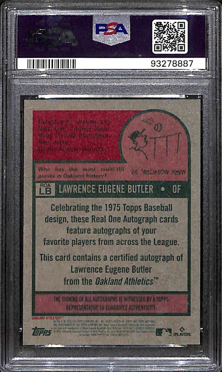 2024 Topps Heritage Real One Autograph Red Ink Lawrence Butler RC Auto /75 PSA 9