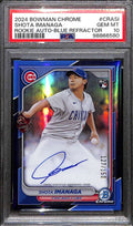 2024 Bowman Chrome Autographs Blue Refractor Shota Imanaga RC Auto /150 PSA 10